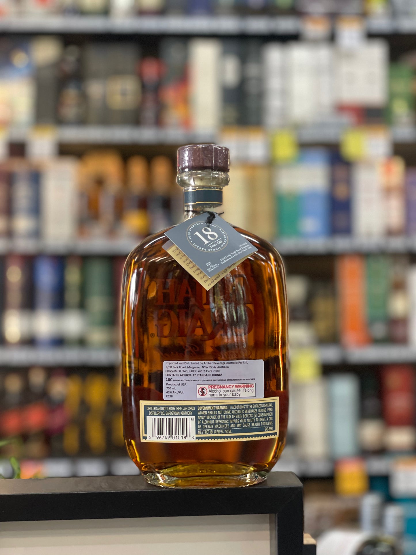 Elijah Craig 18YO Single Barrel 45% Bourbon (700ml)