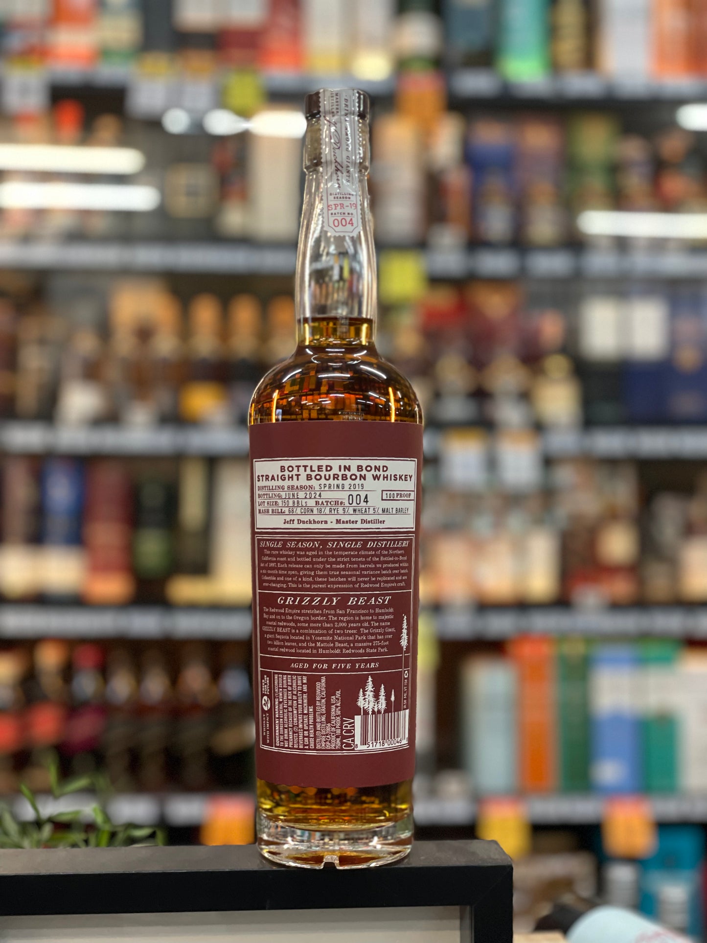 Redwood Empire BIB Grizzly Beast 50% Batch 004 Bourbon (750ml)