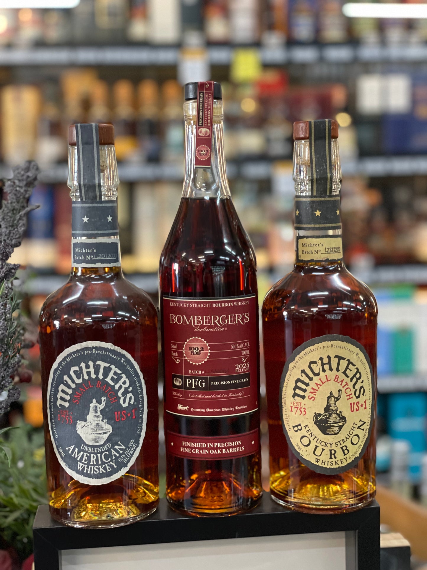 Bomberger's PFG™ (Precision Fine Grain) Small Batch Bourbon 2025 UK Label + 4 bottles of Michter's Core Range Bundle