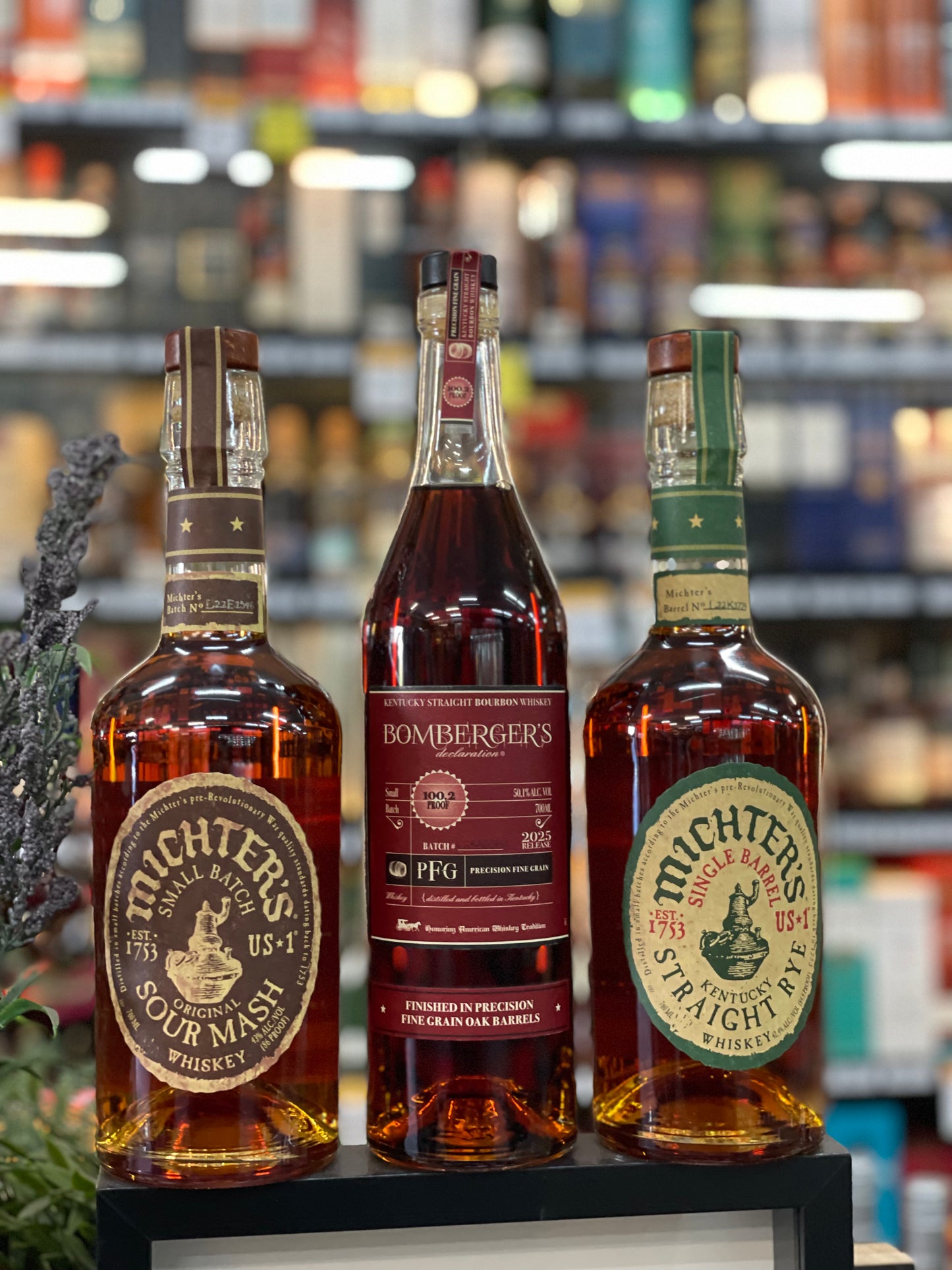 Bomberger's PFG™ (Precision Fine Grain) Small Batch Bourbon 2025 UK Label + 4 bottles of Michter's Core Range Bundle