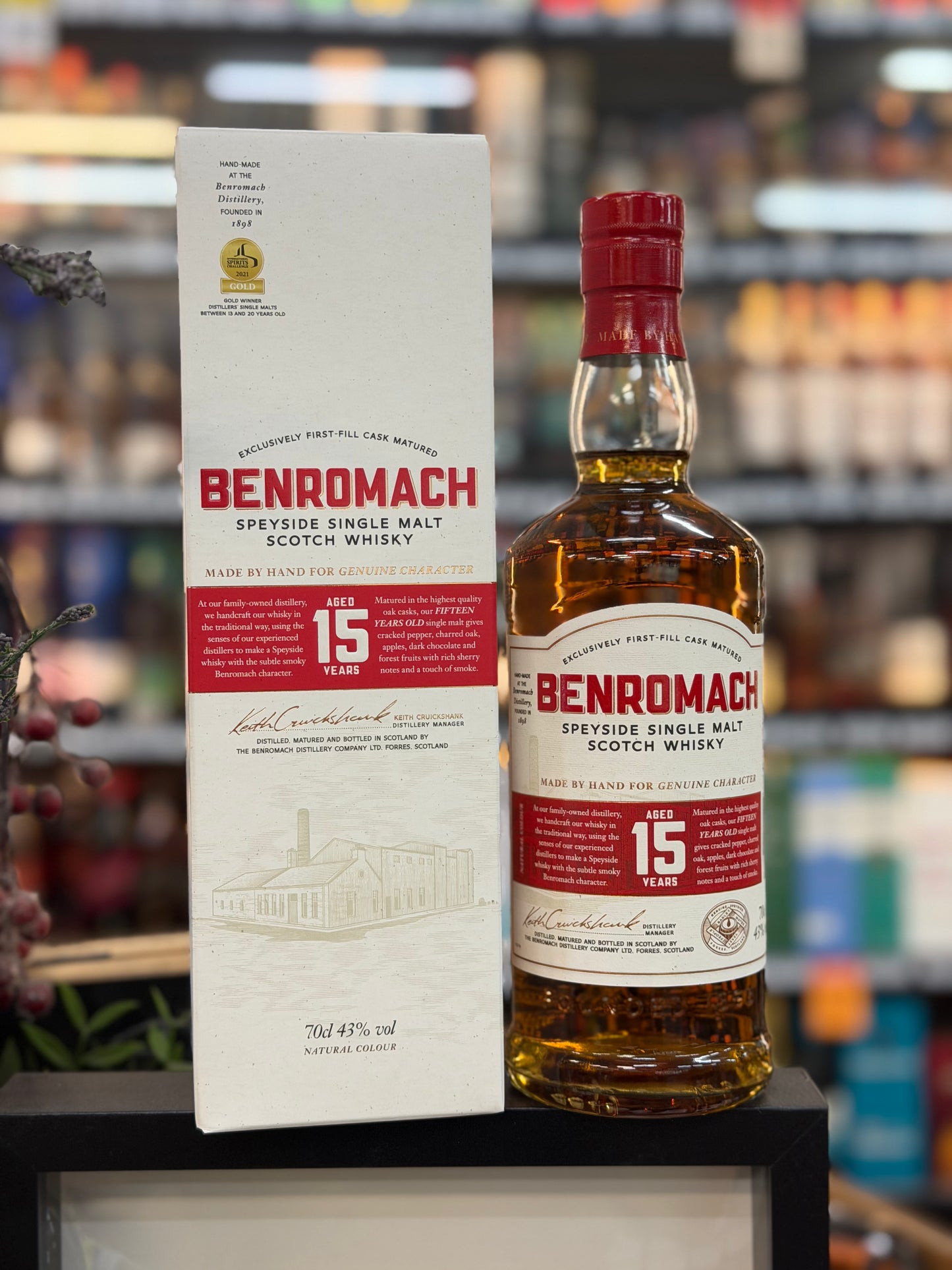 Benromach 15yo Speyside Single Malt Scotch Whisky (750ml)