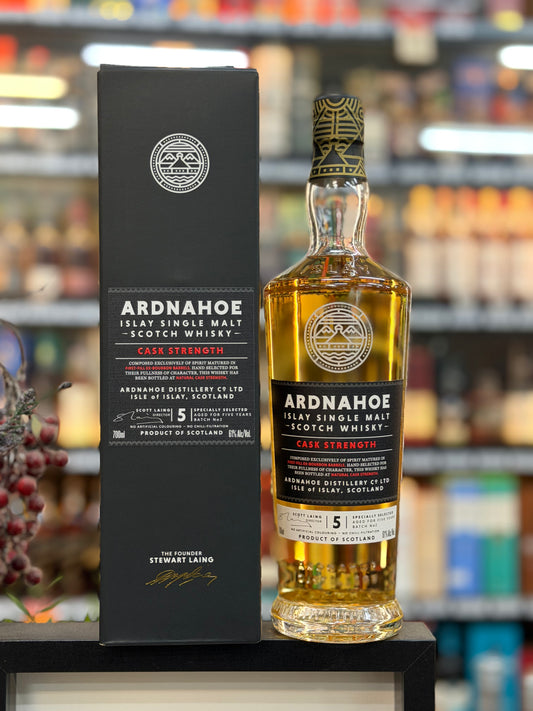 Ardnahoe 5yo Cask Strength Batch 1 Islay Single Malt Scotch Whisky (700ml)