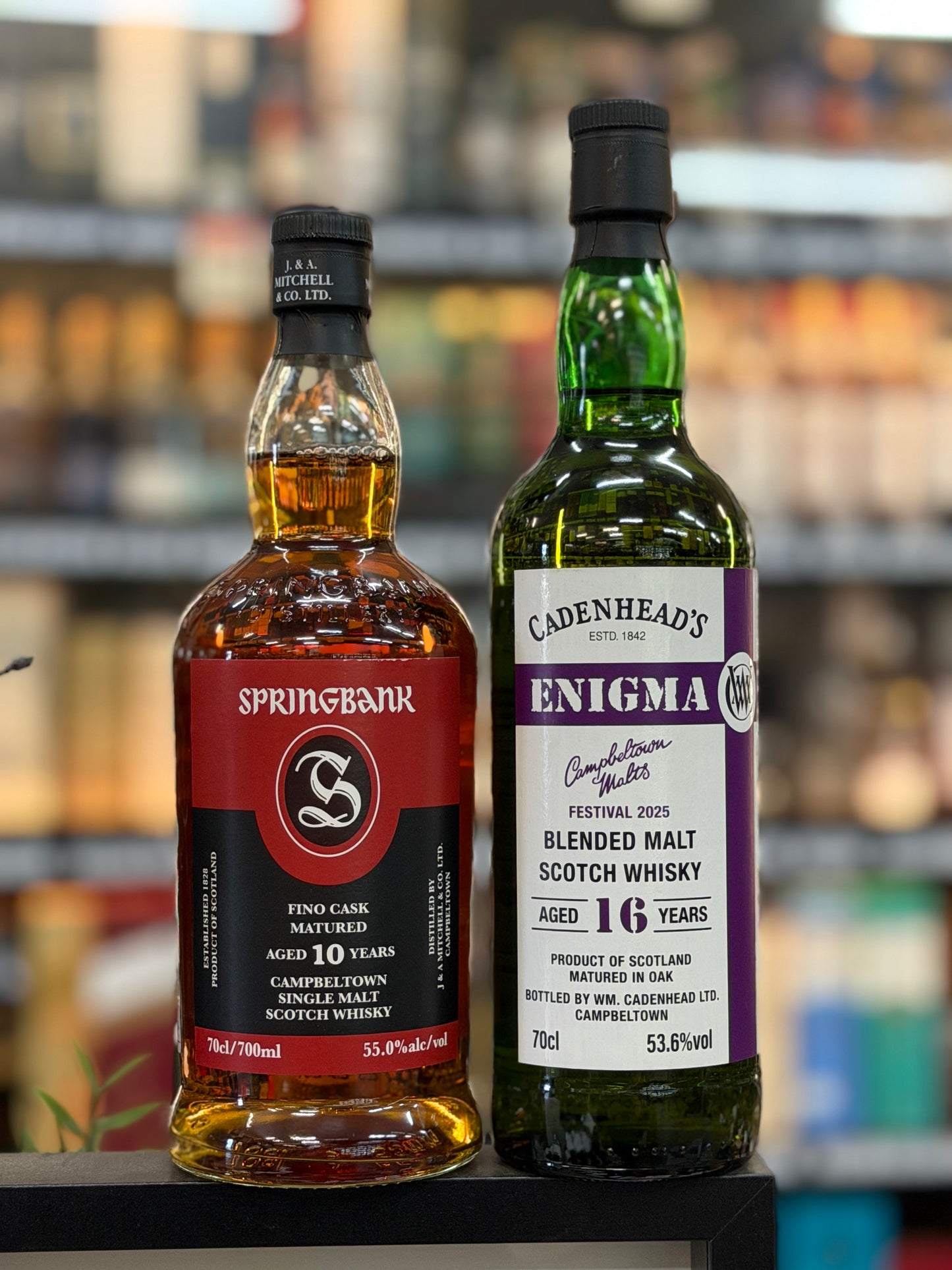 Springbank 10yo Fino Cask (700ml) + Cadenhead 16yo Campbeltown Malts Blended Scotch Whisky Bundle (700ml)