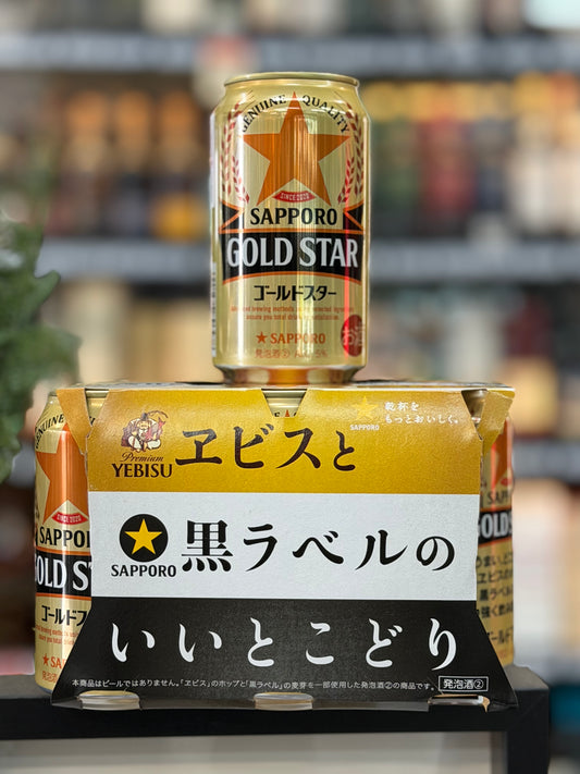 Sapporo Gold Star 5% 350ml (6pk)