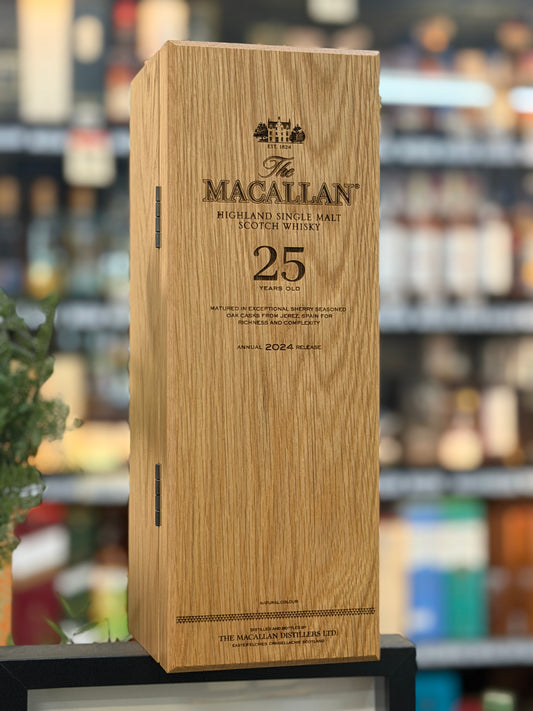 The Macallan 25 Year Old Sherry Oak Cask Single Malt Scotch Whisky 2024 Release (700ml）