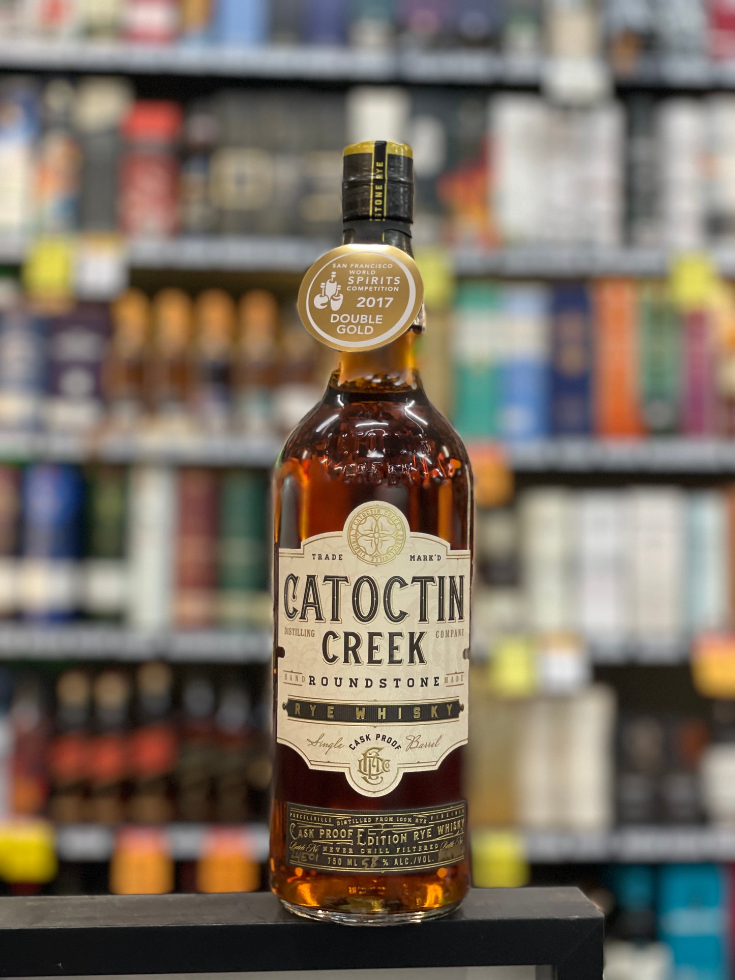 Catoctin Creek Roundstone Cask Proof Rye Whiskey (750ml)