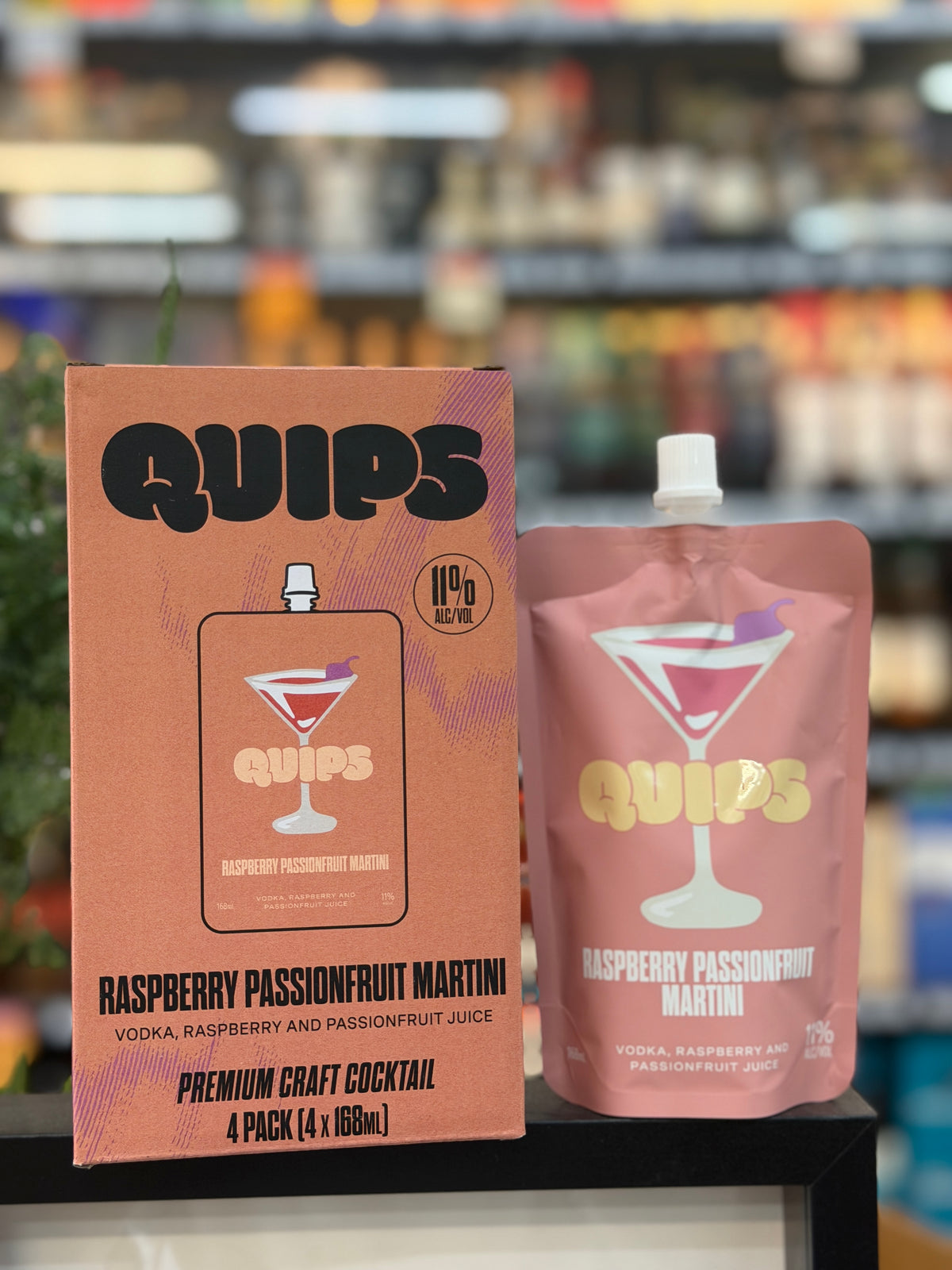 QUIPS Raspberry Passionfruit Martini 4pk (168ml)