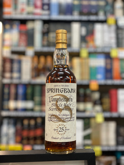 Springbank 25 Year Old Millennium Limited Edition Single Malt Whisky (700ml) In Store Appointment Only.