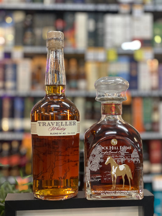 Rock Hill Farms Single Barrel Bourbon 2024 + Traveller Whiskey Bundle