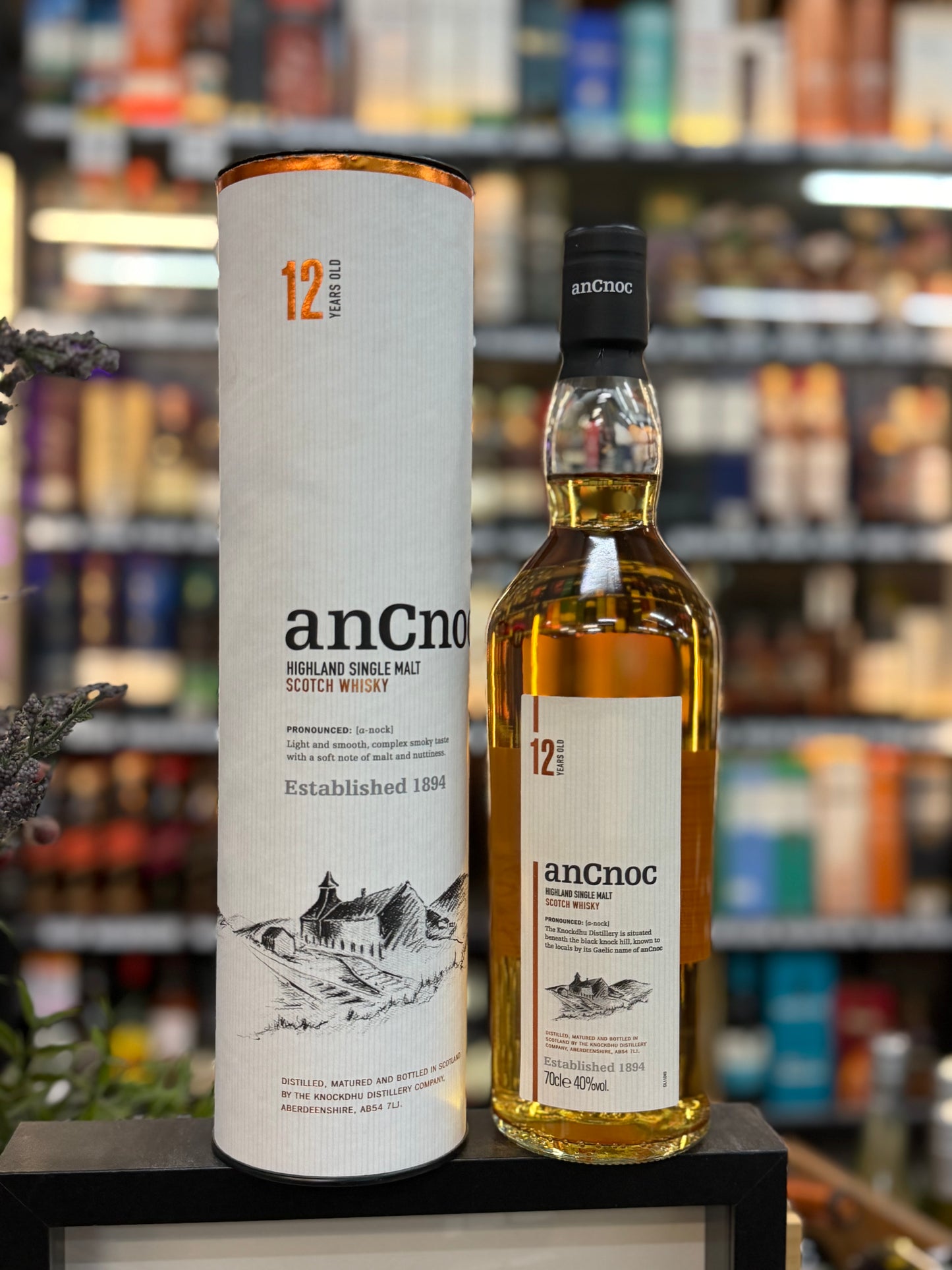 anCnoc 12 Years Old Highland Single Malt Whisky (700ml)