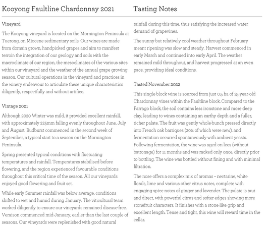 Kooyong Faultline Single Block Chardonnay 2021 (750ml)